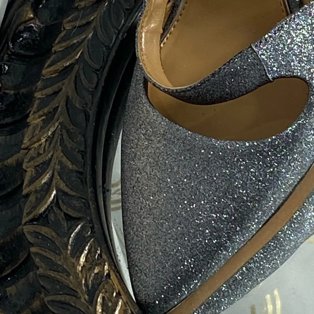 Jessica Simpson Glittering Silver Heels